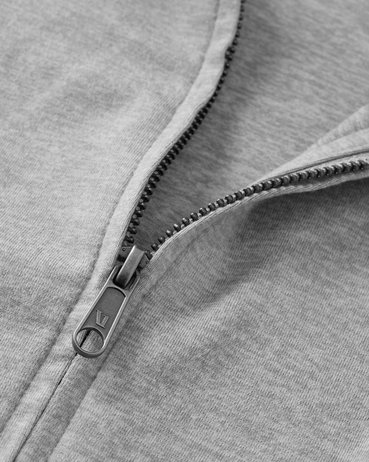 Halo Mini Full Zip Hoodie Pale Grey Heather | Vuori outlet