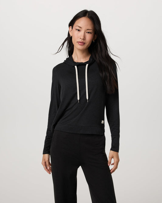 Halo Essential Hoodie Black Heather Sweatshirt | Vuori sale