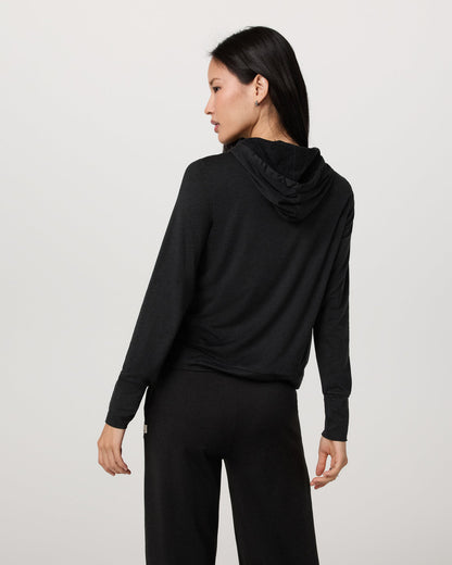 Halo Essential Hoodie Black Heather Sweatshirt | Vuori sale