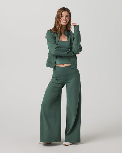 Halo Mini Track Jacket Women's Agate Green Cropped Zip-Up | Vuori onsale
