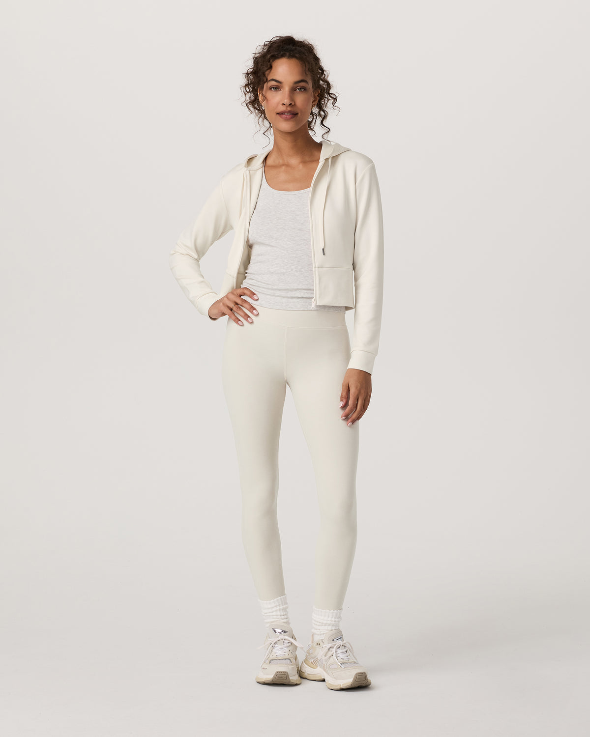 Compose Full Zip Hoodie Women's Marshmallow Jacket | Vuori shop