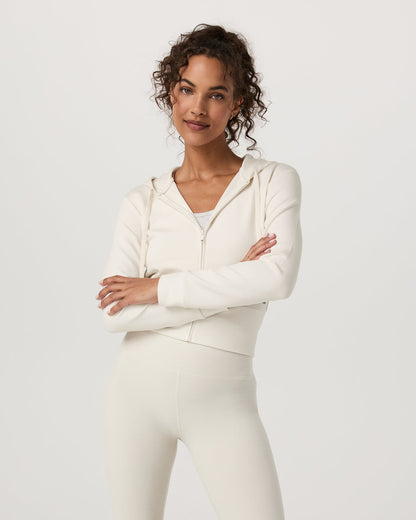 Compose Full Zip Hoodie Women's Marshmallow Jacket | Vuori shop