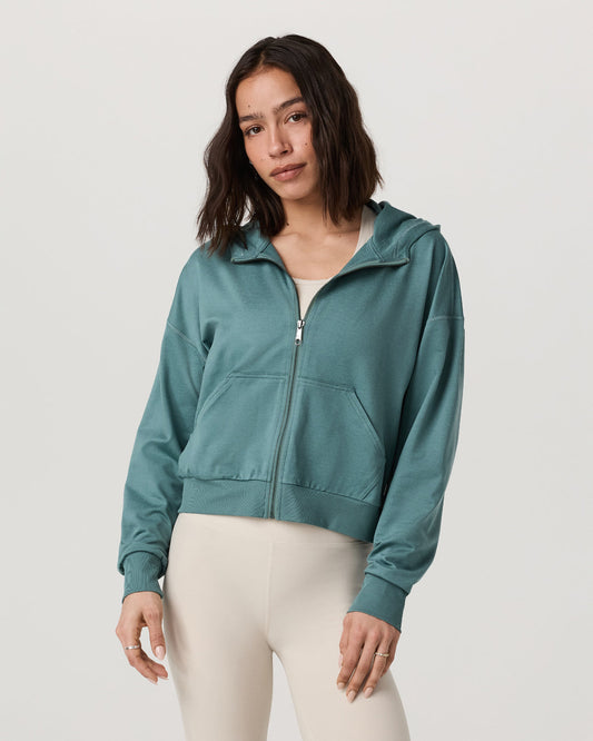 Halo Full Zip Hoodie Women's Bluegrass Heather Hoodie | Vuori onsale