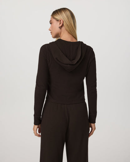 Waffle Full Zip Hoodie Women's Dark Java Hoodie | Vuori discount