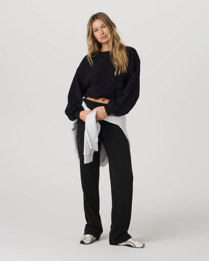 Sedona Bubble Crew Women's Black Pullover Crewneck | Vuori shop