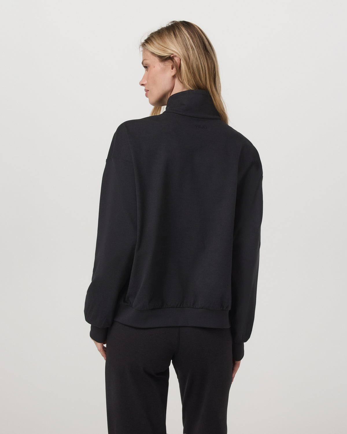 Granite Half Zip Black Heather Pullover Sweatshirt | Vuori sale