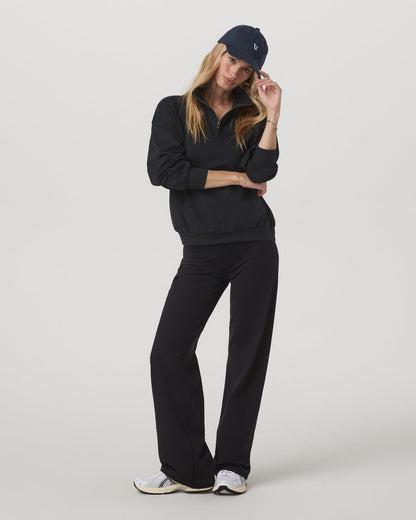 Granite Half Zip Black Heather Pullover Sweatshirt | Vuori sale