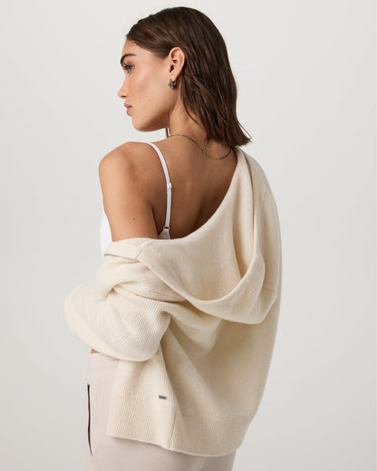 Émilie Cashmere Hoodie Women's Porcelain Zip | Vuori shop
