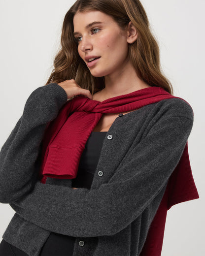 Émilie Cashmere Cardi Women's Charcoal Heather | Vuori sale