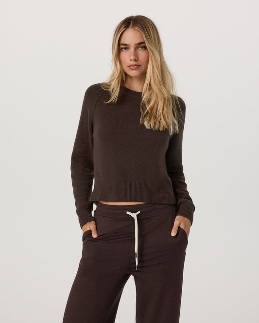 Émilie Cashmere Crew Women's Java Pullover | Vuori for sale