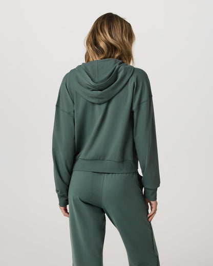 Halo Modern Full Zip Hoodie Women's Agate Green Hoodie | Vuori shop