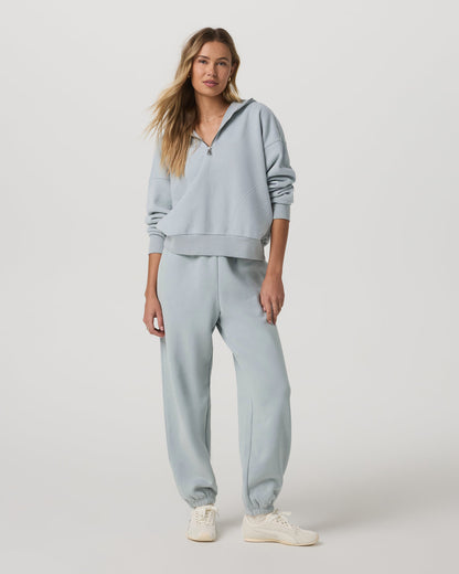 Restore Relaxed Half Zip Hoodie Blue Haze Jacket | Vuori onsale