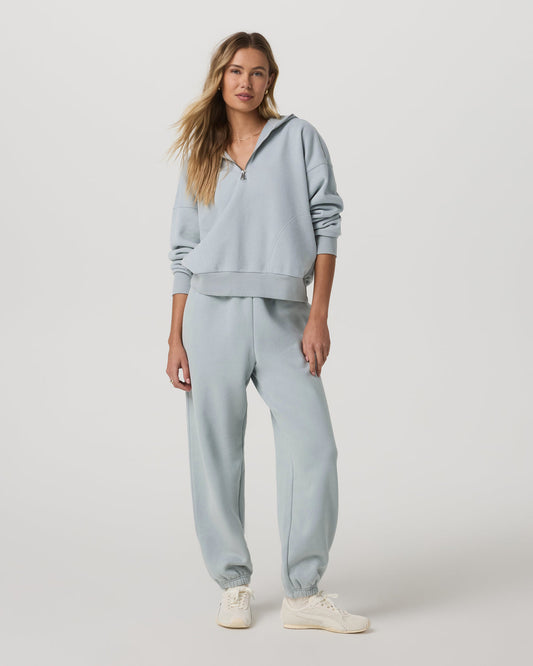 Restore Relaxed Half Zip Hoodie Blue Haze Jacket | Vuori onsale