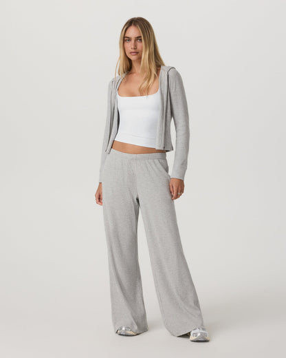 Waffle Full Zip Hoodie Women's Light Grey Hoodie | Vuori for sale