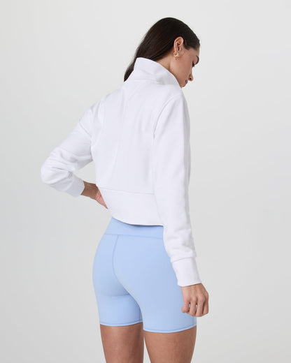 Sedona Cropped Half Zip White | Vuori shop