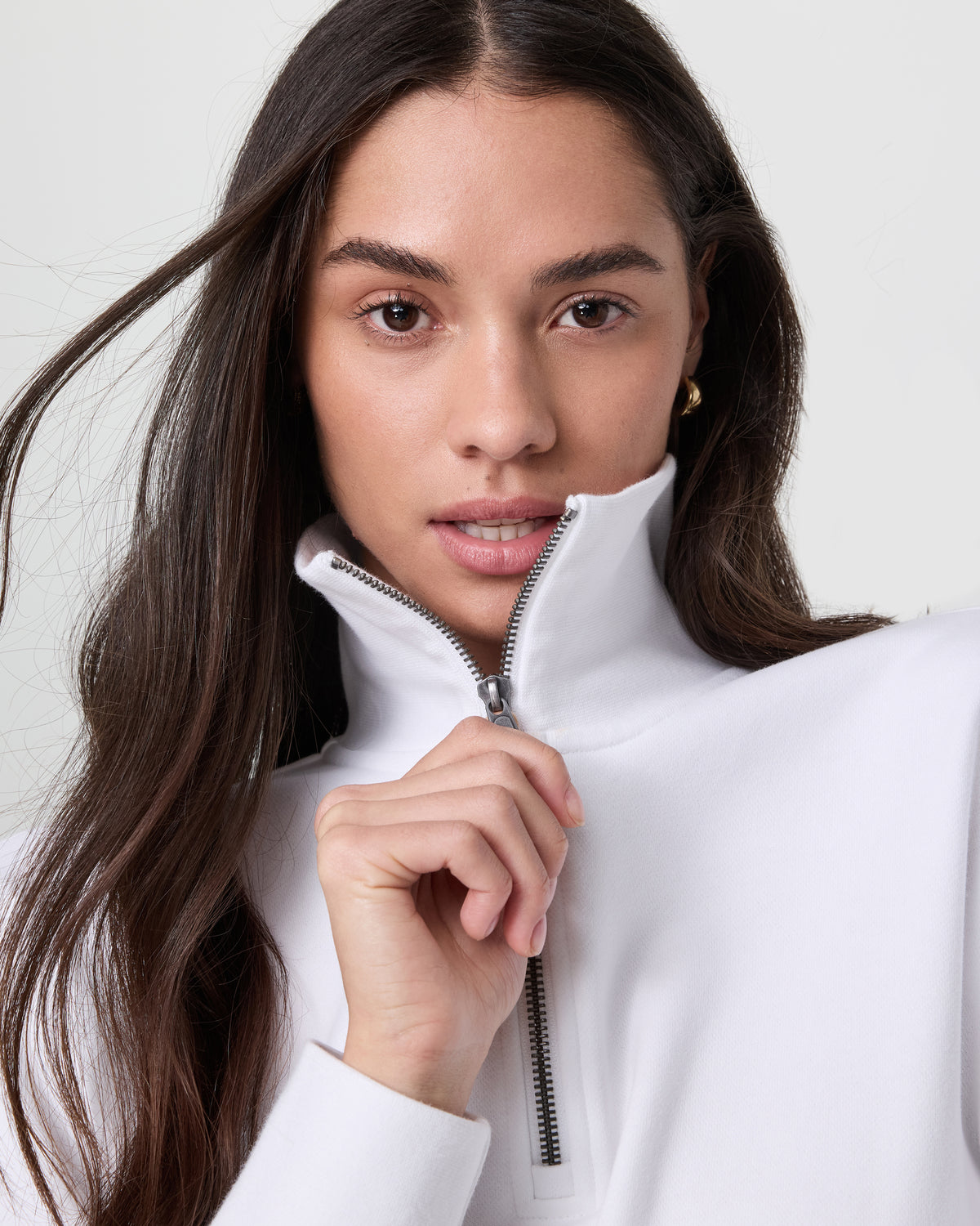 Sedona Cropped Half Zip White | Vuori shop