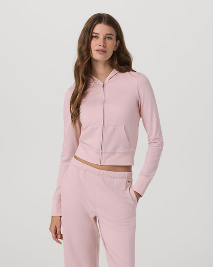 Halo Mini FZ Hoodie Women's Vintage Rose Hoodie | Vuori onsale