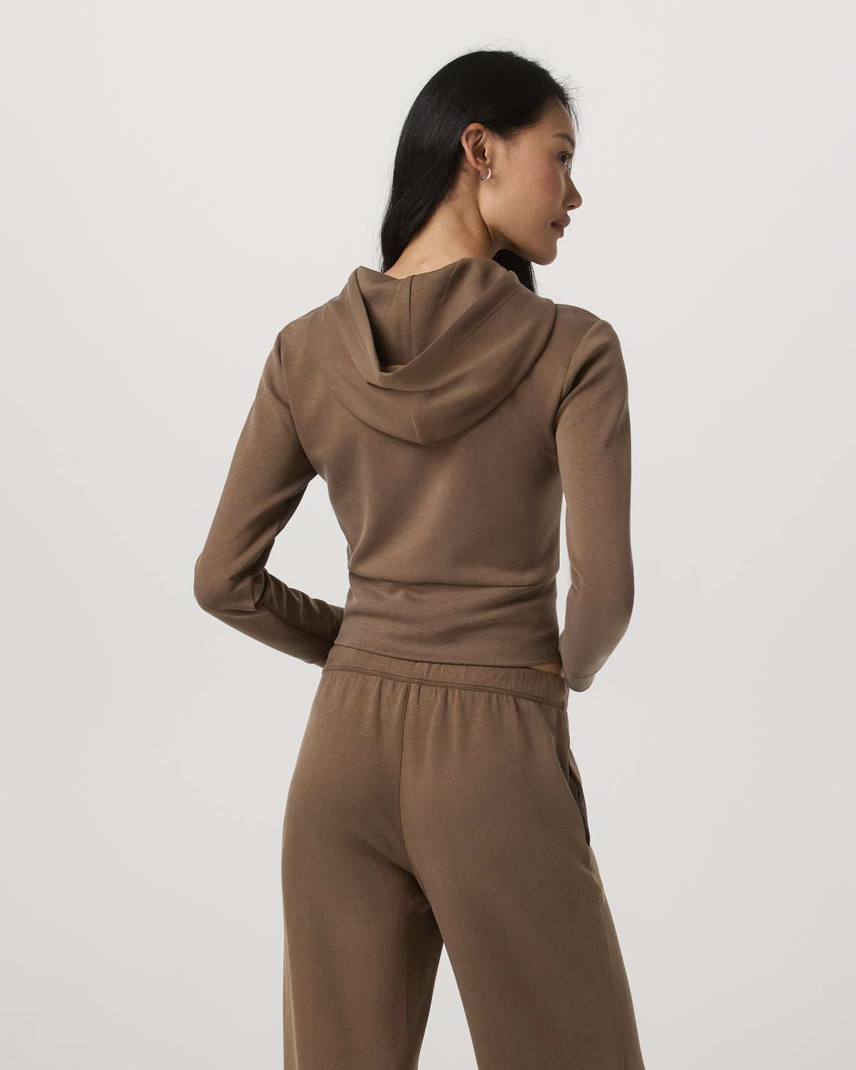 Compose Full Zip Hoodie Women's Espresso Zip-Up Jacket | Vuori outlet