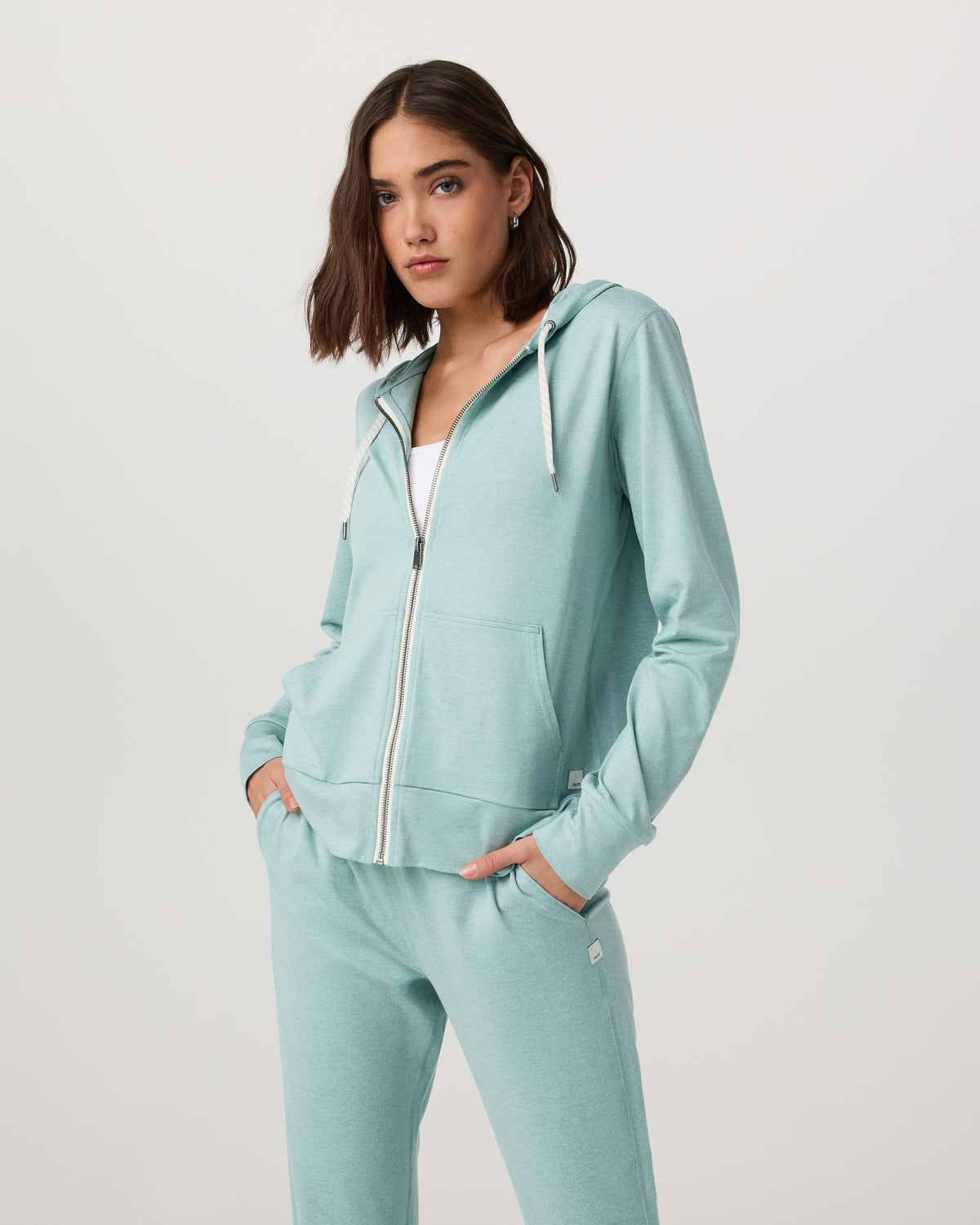 Halo Performance Hoodie 2.0 Sea Spray Heather | Vuori shop