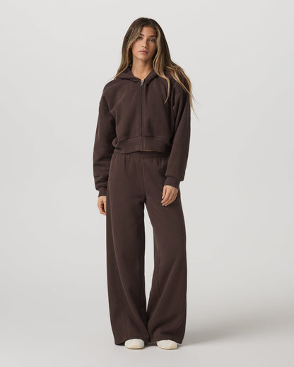 Restore Mini Full Zip Hoodie Women's Java Jacket | Vuori onsale