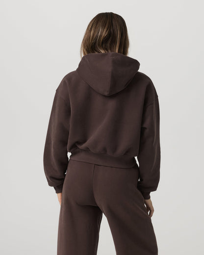 Restore Mini Full Zip Hoodie Women's Java Jacket | Vuori onsale