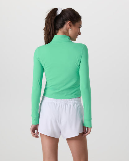 Studio Half Zip Women's Ligh Bergamot Workout Jacket | Vuori online
