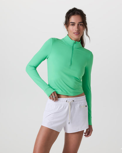 Studio Half Zip Women's Ligh Bergamot Workout Jacket | Vuori online