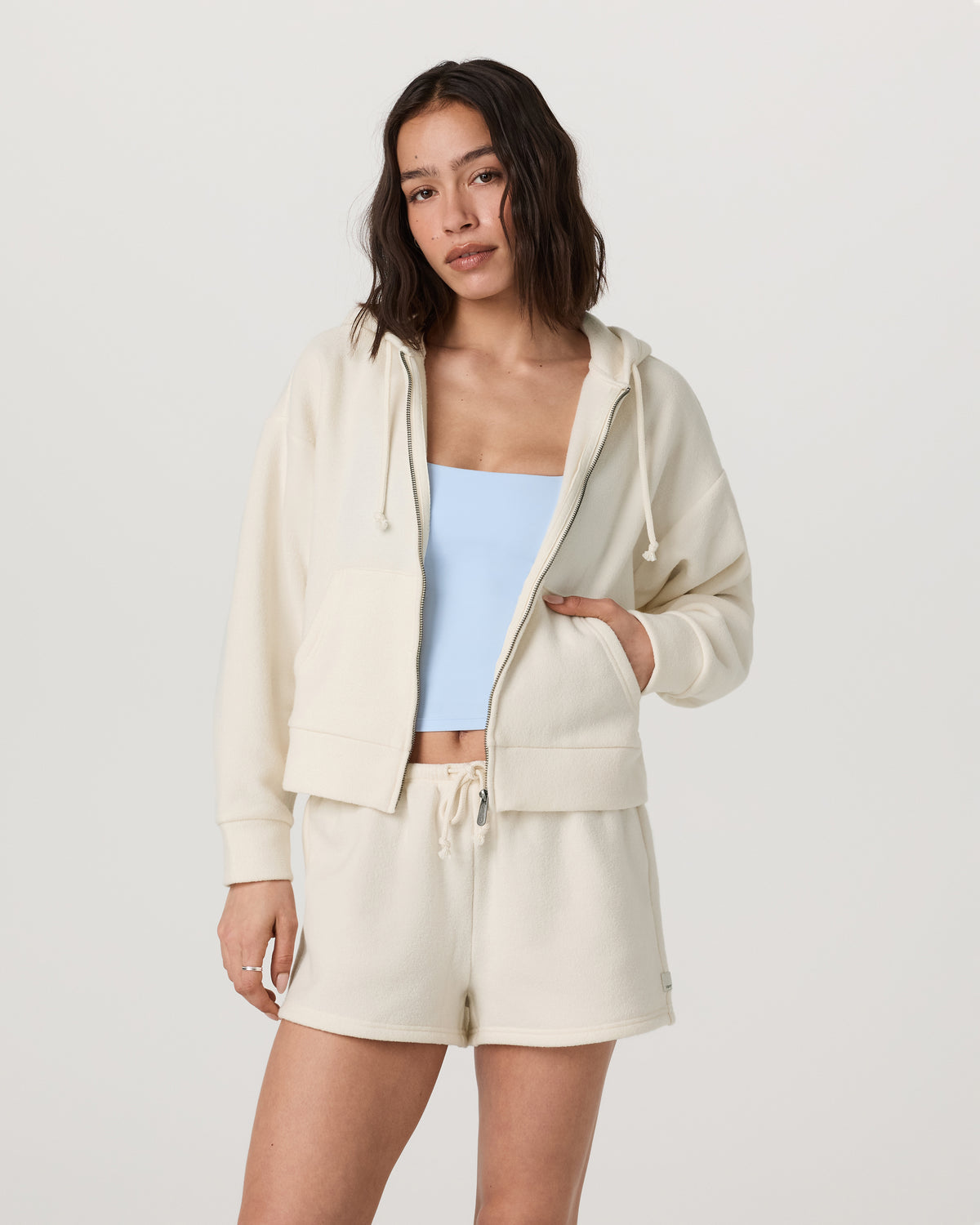 Beach Fleece Zip Up Women's Natural Full-Zip Hoodie | Vuori outlet