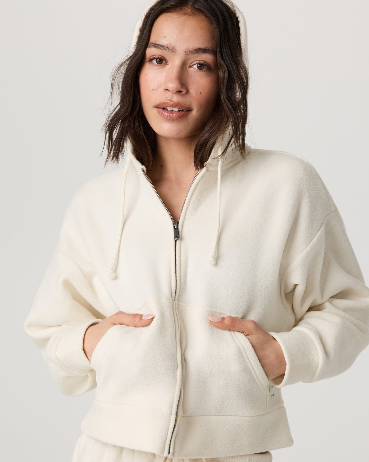 Beach Fleece Zip Up Women's Natural Full-Zip Hoodie | Vuori outlet