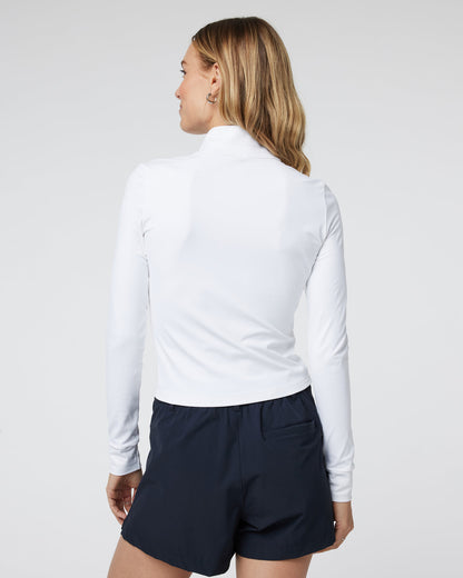 Studio Half Zip Women's White Athletic Pullover | Vuori shop