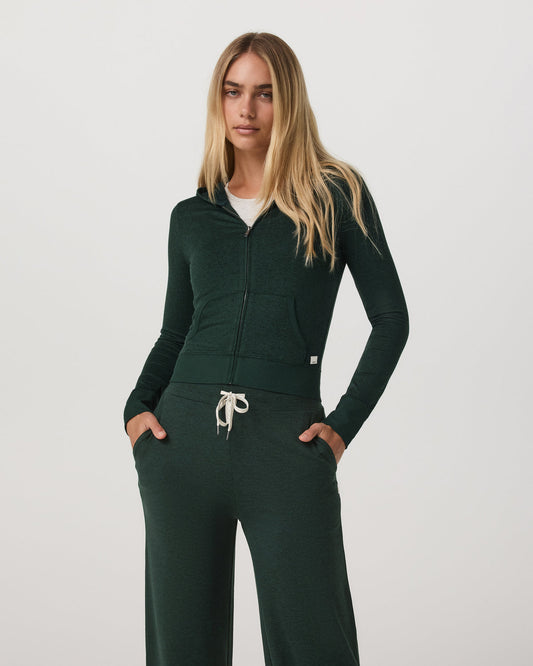 Halo Mini FZ Hoodie Women's Evergreen Heather Hoodie | Vuori onsale
