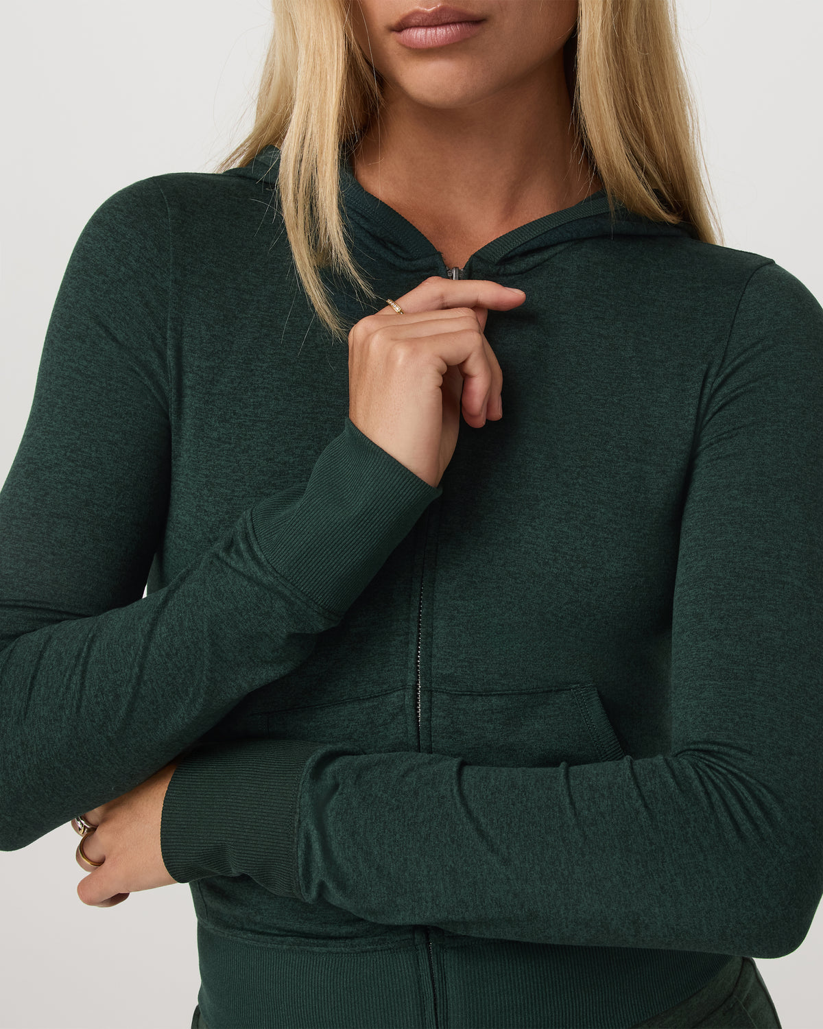 Halo Mini FZ Hoodie Women's Evergreen Heather Hoodie | Vuori onsale