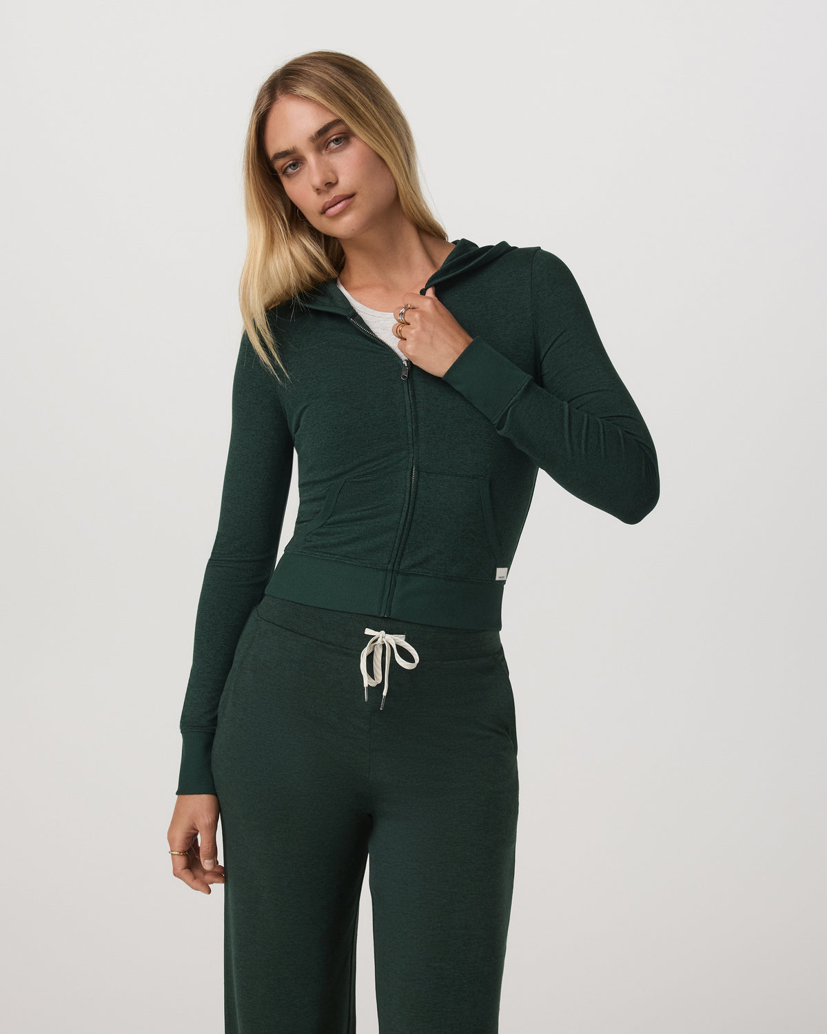 Halo Mini FZ Hoodie Women's Evergreen Heather Hoodie | Vuori onsale