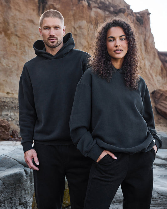 Restore Oversized Hoodie Washed Black | Vuori for sale