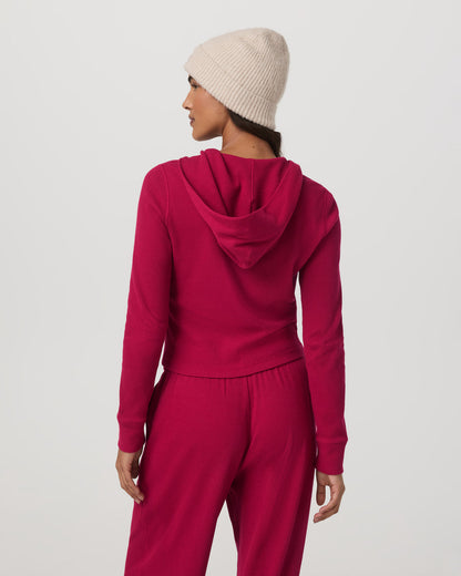 Waffle Full Zip Hoodie Women's Strawberry Hoodie | Vuori sale