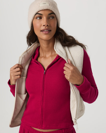 Waffle Full Zip Hoodie Women's Strawberry Hoodie | Vuori sale