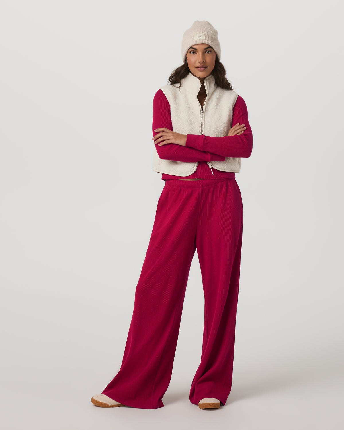 Waffle Full Zip Hoodie Women's Strawberry Hoodie | Vuori sale