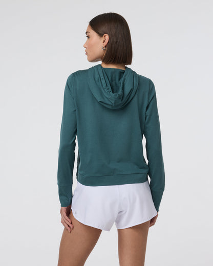 Halo Essential Hoodie Moss Heather Pullover | Vuori online