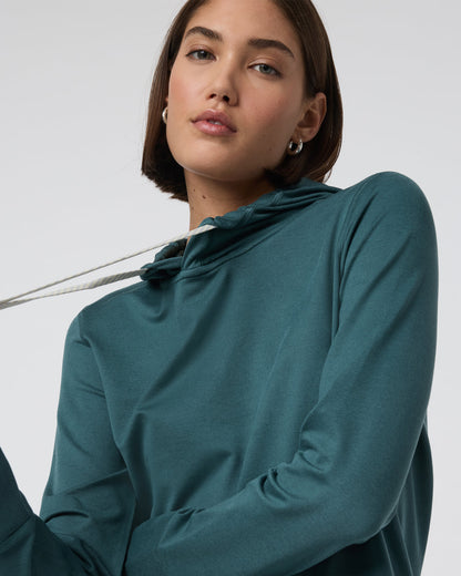 Halo Essential Hoodie Moss Heather Pullover | Vuori online