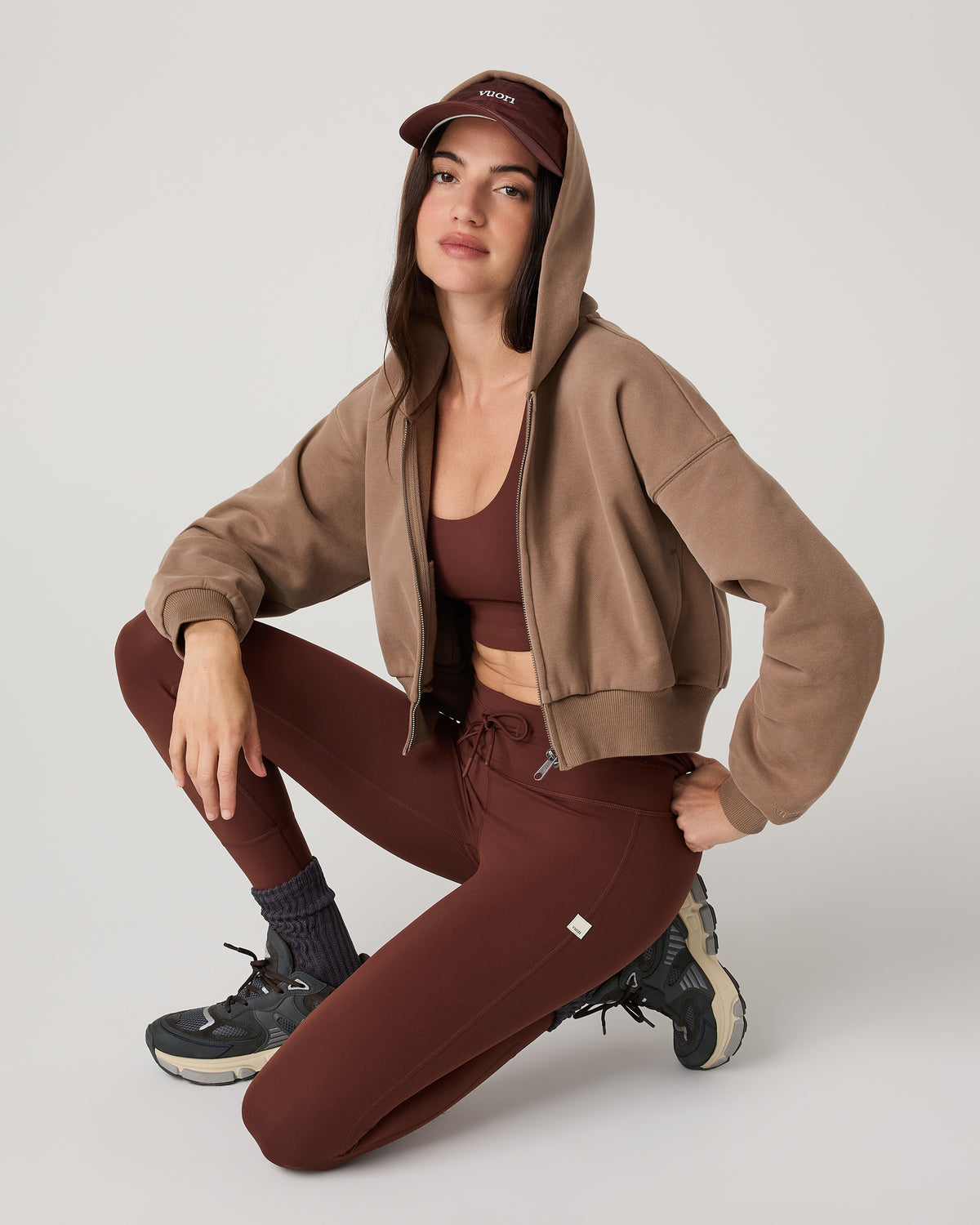 Restore Mini Full Zip Hoodie Women's Nutmeg Jacket | Vuori discount