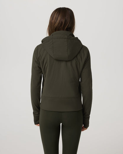 Chilled Out Full Zip Women's Olive Training Jacket | Vuori for sale