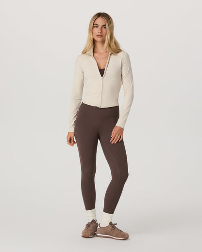 Vuori AllTheFeels™ Full Zip Women's Bone Fitness Jacket | Vuori online