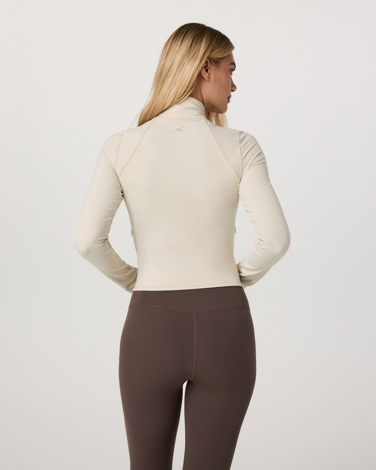 Vuori AllTheFeels™ Full Zip Women's Bone Fitness Jacket | Vuori online
