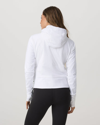 Chilled Out Full Zip Women's White Training Jacket | Vuori onsale