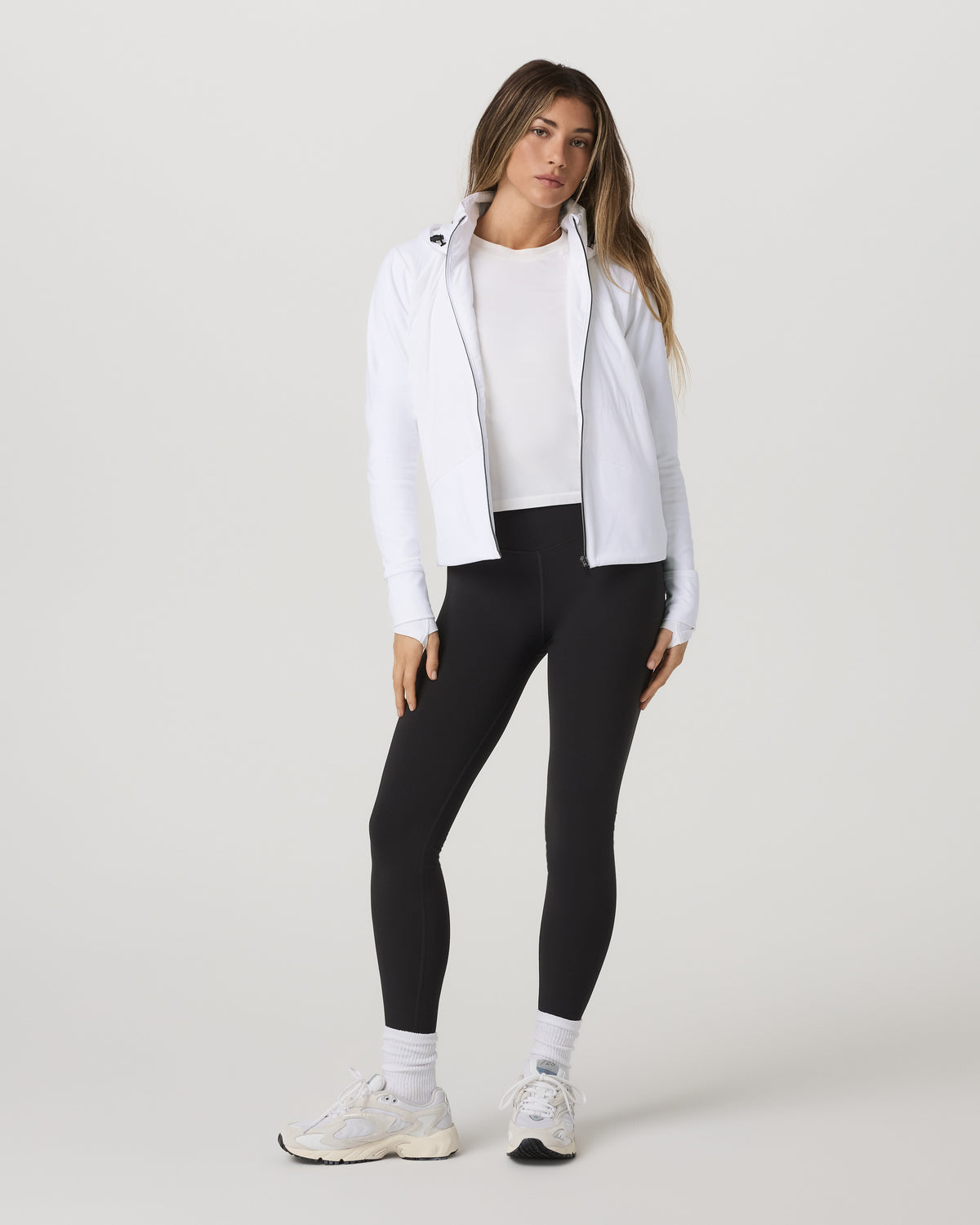 Chilled Out Full Zip Women's White Training Jacket | Vuori onsale