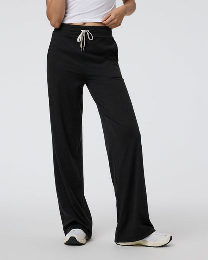 Halo Essential Wideleg Black Heather Pants | Vuori online