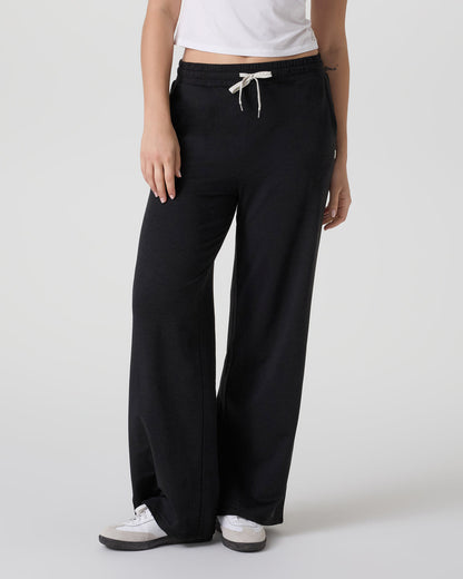 Halo Essential Wideleg Black Heather Pants | Vuori online