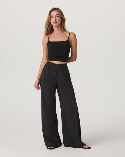 Villa Wideleg Black Lightweight Wide Leg Pants | Vuori shop