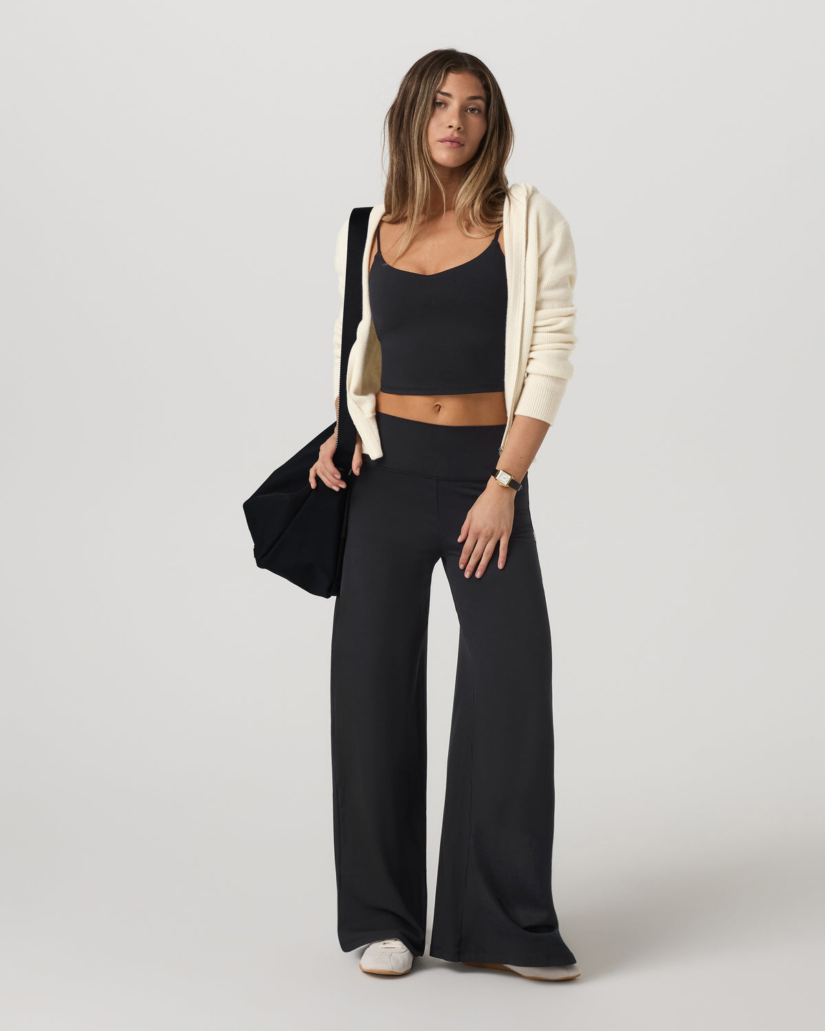 Halo Easy Wideleg Pant - Long Women's Solid Black Pants | Vuori discount