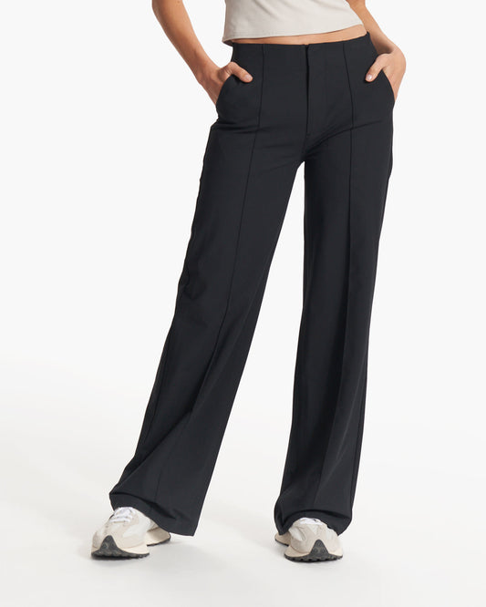 Women's Meta Wideleg Black Tailored Pants | Vuori for sale